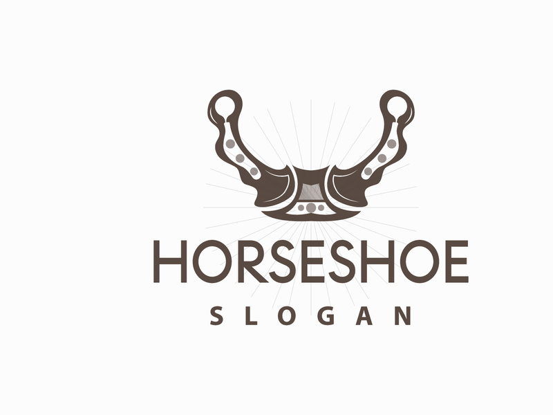 Horseshoe Logo, Horse Vector Vintage Elegant Old Retro Texsas Design