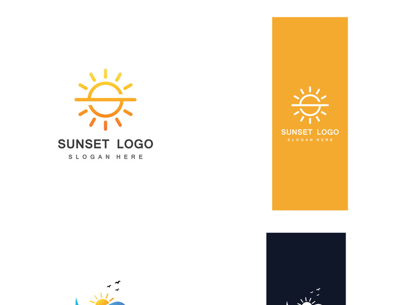 Creative and unique sun logo design.