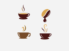 Coffee cup Logo  coffee shop vector icon design