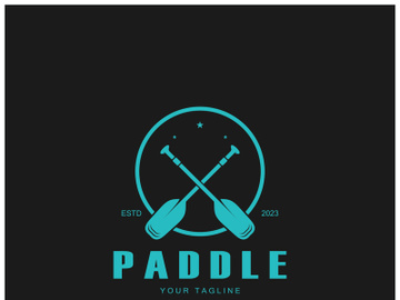 simple paddle logo,design for surfing,rafting,canoe,boat,surfing and rowing equipment business,vector preview picture