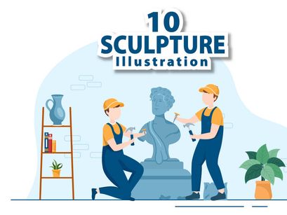 10 Contemporary Art Abstract Sculptures Illustration