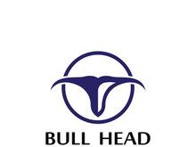 Bull head horns logo design.