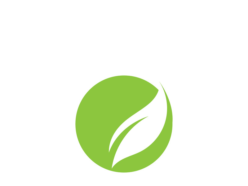 Green leaf ecology nature element vector icon