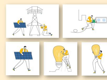 25 Lighting and Electricity Energy Illustration