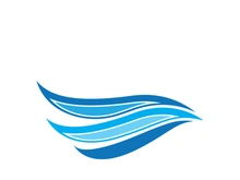 Wave beach vector illustration design logo