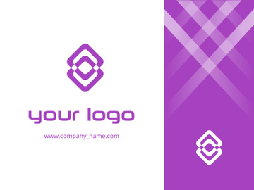 intersecting geometric diamond logo preview picture