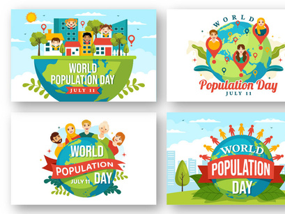 17 World Population Day Illustration