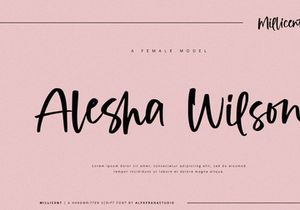 Millicent - Handwritten Script Font
