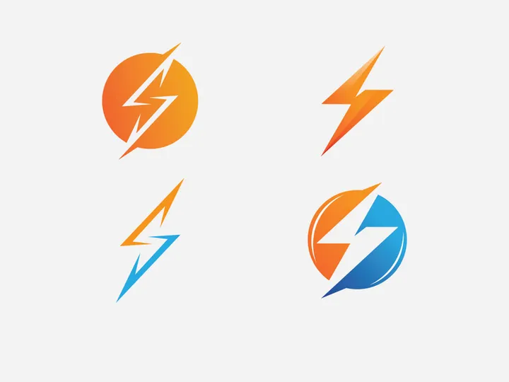 Lightning , Flash logo Template vector icon