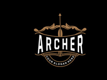 Archer Logo, Archery Arrow Vector, Elegant Simple Minimalist Design