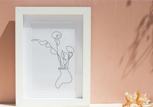 Abstract Flower Lily one line art drawing singulart aesthetic minimalist