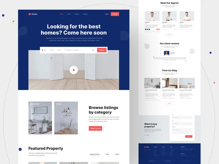 Housy - Real Estate Website