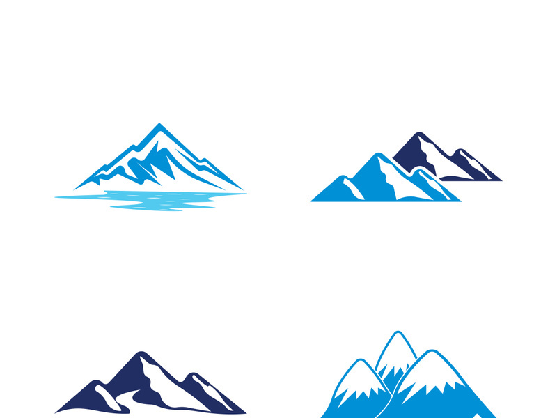 Mountain icon logo template vector illustration design