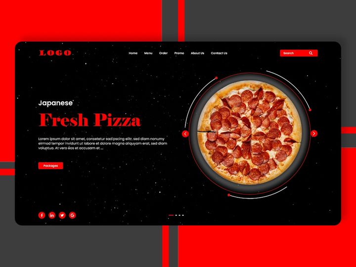 Creative Pizza Restaurant  Landing Page