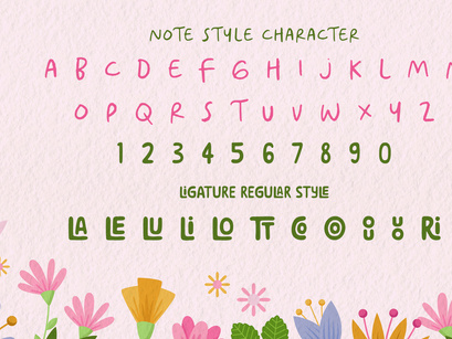 Blooming Flowers - Font Duo