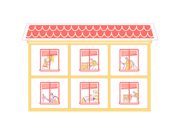House repair flat color vector illustration preview picture