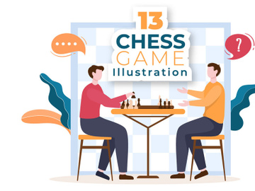13 Chess Board Game Cartoon Illustration preview picture