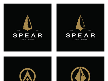 Spear logo icon vector illustration design.Head spear logo vintage illustration design vector preview picture