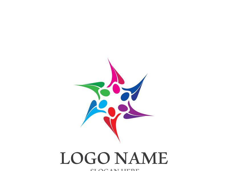 people group and community logo icon illustration design vector