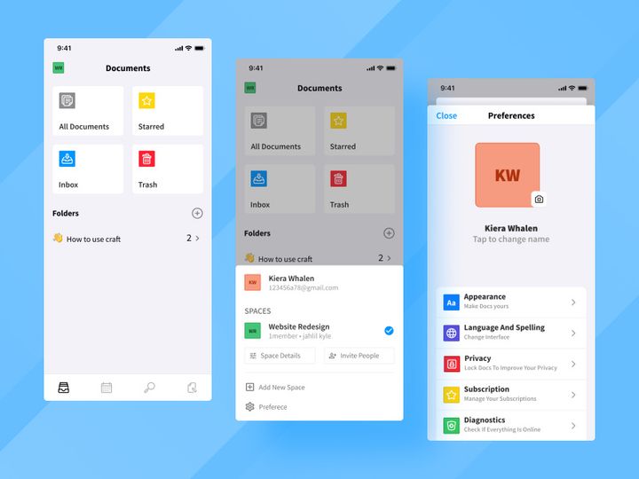 Document editor and collaboration ( Inviting people )