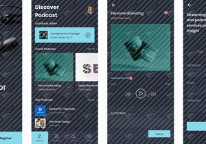 Eshitish - Podcast Mobile App UI Kit