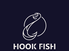Hook Fishing logo simple and modern vintage rustic vector design style template illustration
