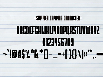 Summer Camping - Modern Vintage Font