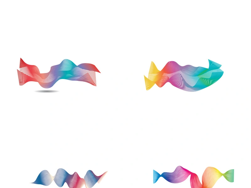 Wave line vector color background illustration