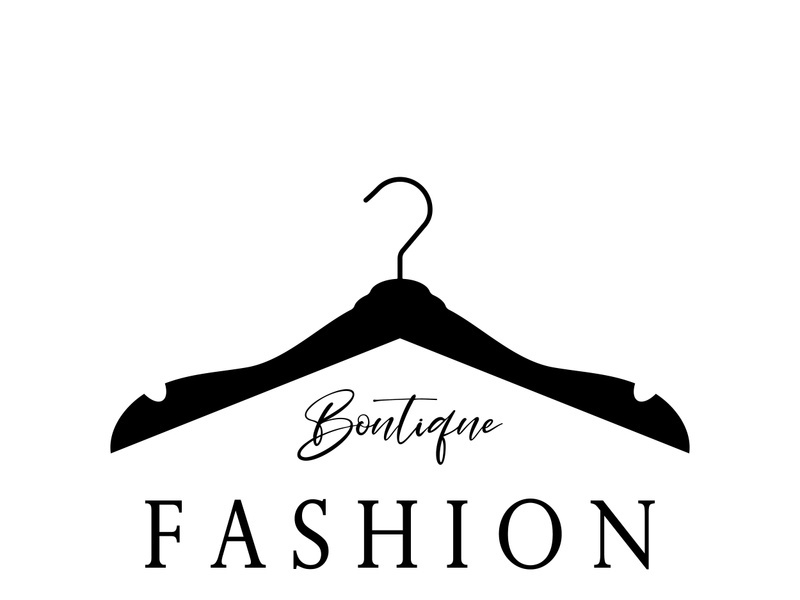 Simple clothes hanger logo details with creative design.for business, boutique, fashion, lifestyle, beauty, wardrobe, wedding dress, clothing store