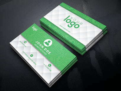 Corporate business card with mandala background