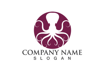 Octopus logo vector design symbol preview picture