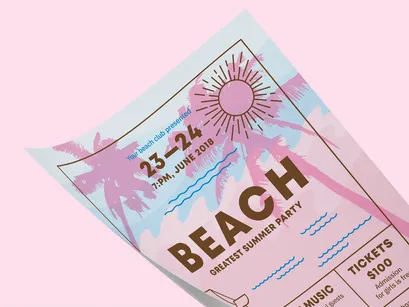 Beach Poster Template