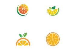 Orange logo design Vector icon illustration design