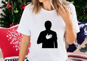 Man Silhouette Heart Hand Loyalty Patriotism White Background