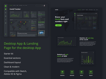 Covid Tracker - Dashboard & Landing Page preview picture