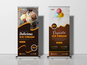 Ice Cream Shop Roll Up Banner Ver-1 preview picture