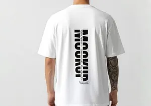 Mens T-shirt Mockup Front View And Back View