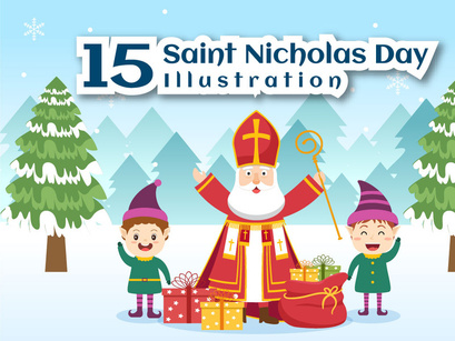 15 Saint Nicholas Day or Sinterklaas Illustration