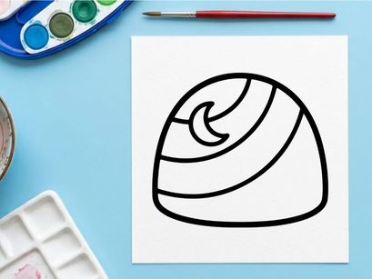 Hand-drawn Halloween cupcake with swirl icing. Spooky dessert sketch for baking and party design.