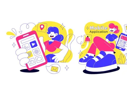 5 Mobile Application Illustration