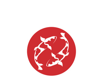 Koi fish logo template. Creative vector symbol preview picture