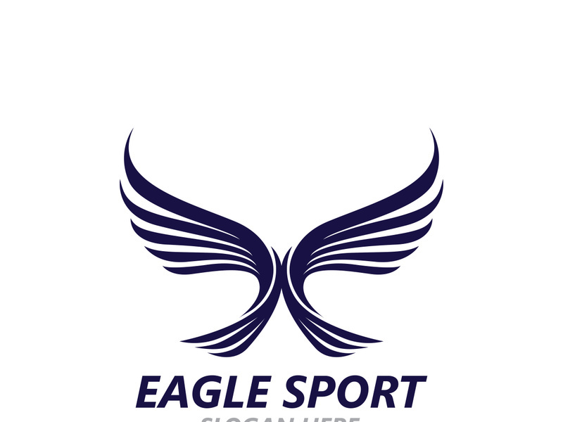 Eagle wing logo design vector image template