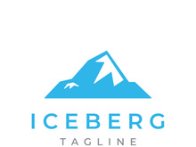 Antarctic iceberg logo design.