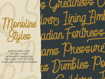 Feri Candi - Monoline Script Font