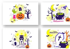10 Halloween Festive Illustration