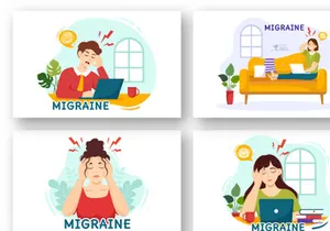 13 Migraine Vector Illustration