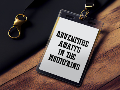 Mountain Vector - Vintage Slab Serif