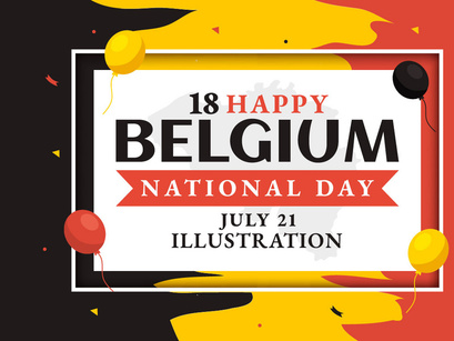 18 Happy Belgium Independence Day Illustration