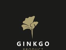 Ginkgo biloba leaf logo. can be used for herbal health products modern style logo design template