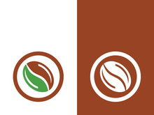 Coffee bean icon vector illustration template